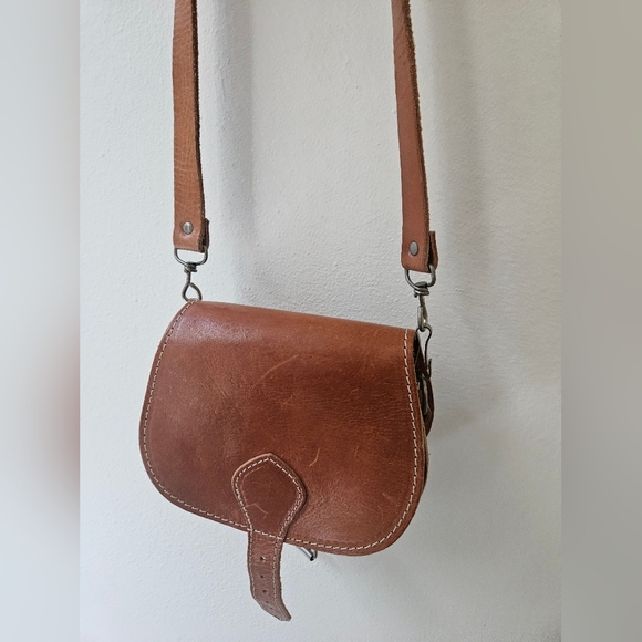 Mini Leather Crossbody Bag Made in Greece - Picture 7 of 9